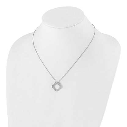 True Origin Lab Grown Diamond VS+ F+ 18 in Complete Quatrefoil Floral Necklace