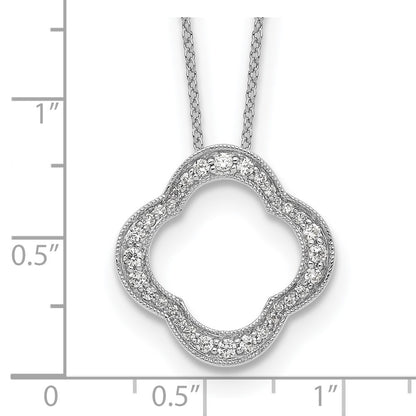 True Origin Lab Grown Diamond VS+ F+ 18 in Complete Quatrefoil Floral Necklace