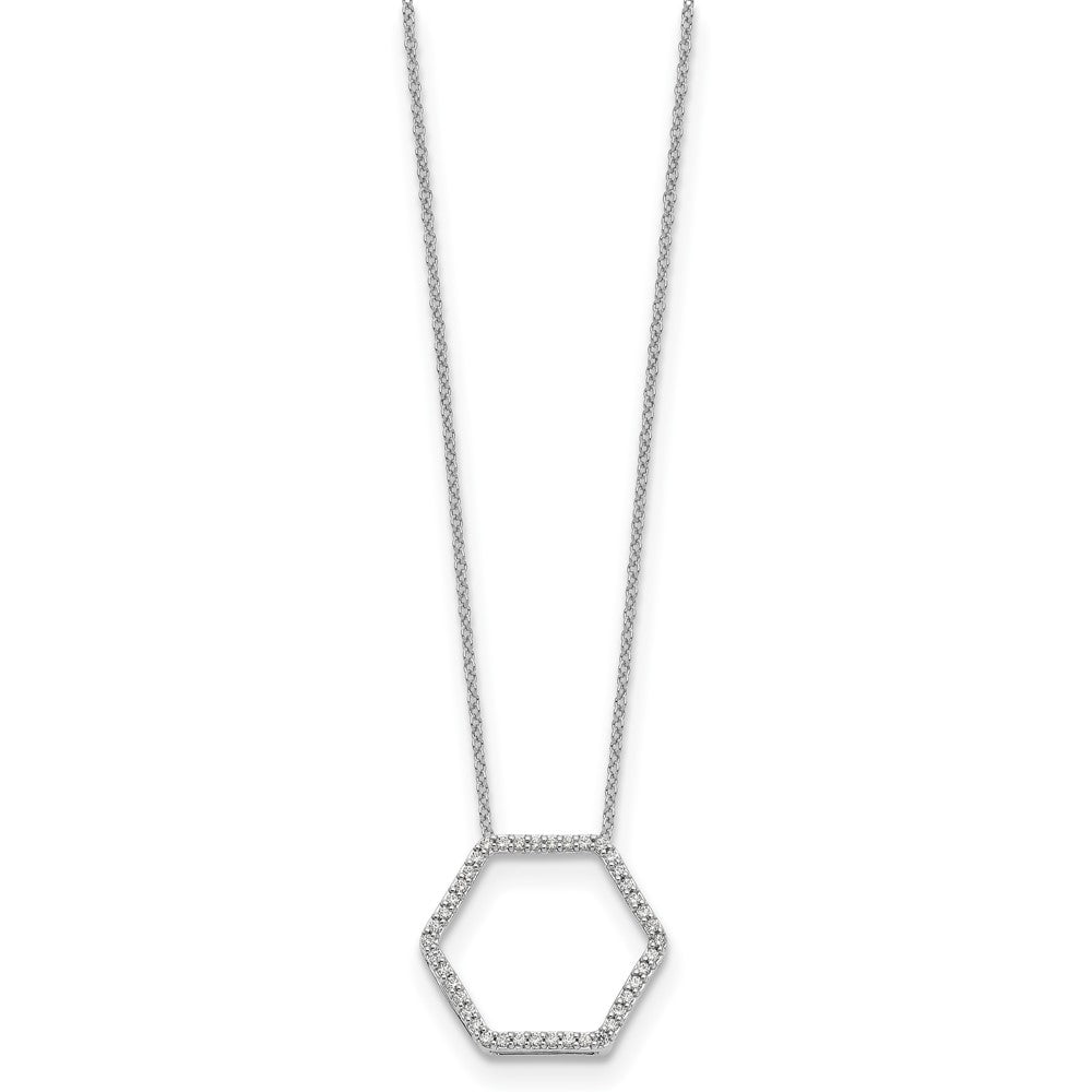 True Origin Lab Grown Diamond VS+ F+ 18 in Complete Hexagon Necklace