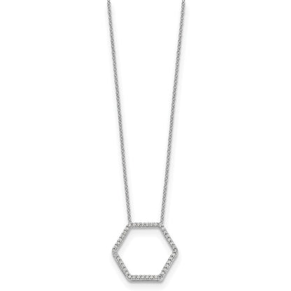 True Origin Lab Grown Diamond VS+ F+ 18 in Complete Hexagon Necklace