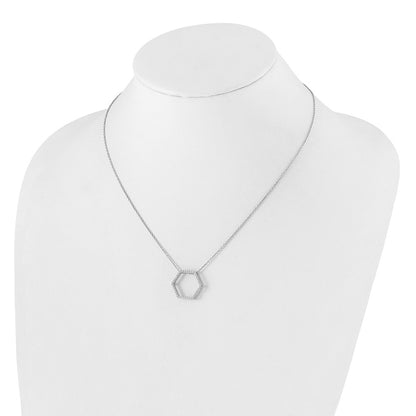 True Origin Lab Grown Diamond VS+ F+ 18 in Complete Hexagon Necklace