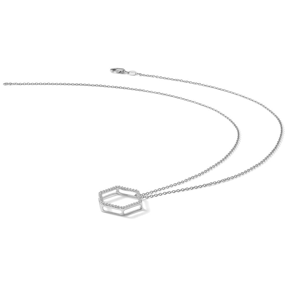 True Origin Lab Grown Diamond VS+ F+ 18 in Complete Hexagon Necklace