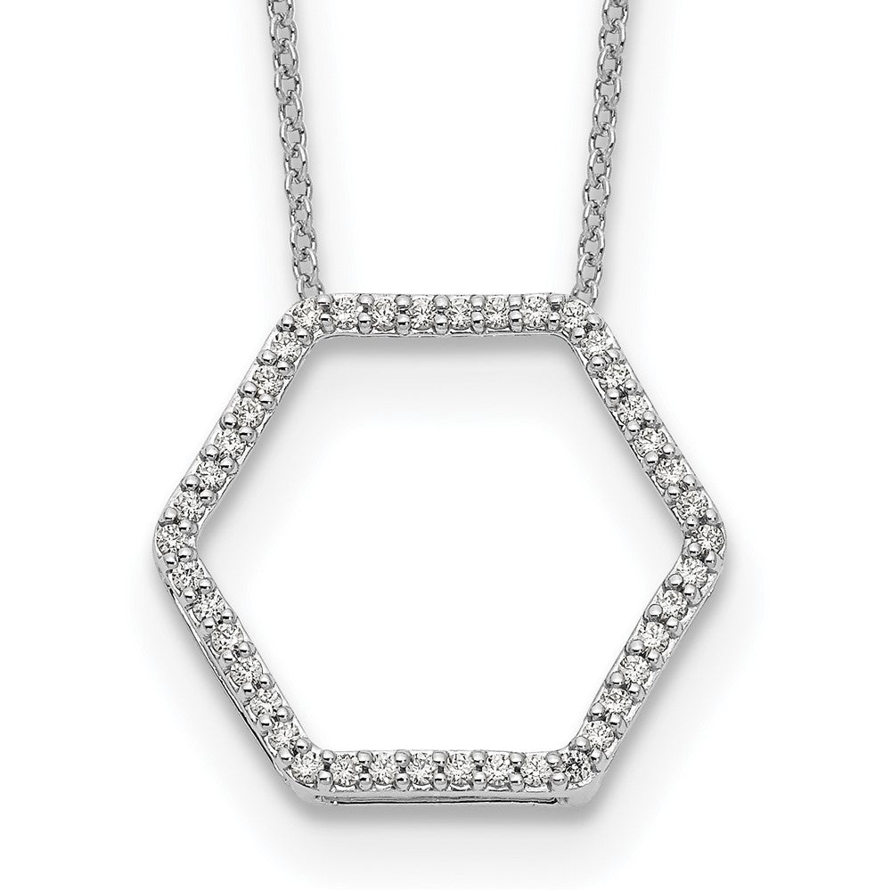 True Origin Lab Grown Diamond VS+ F+ 18 in Complete Hexagon Necklace