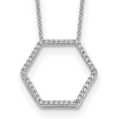 True Origin Lab Grown Diamond VS+ F+ 18 in Complete Hexagon Necklace