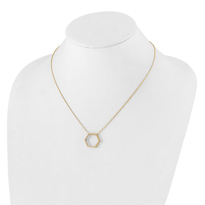 True Origin Lab Grown Diamond VS+ F+ 18 in Complete Hexagon Necklace
