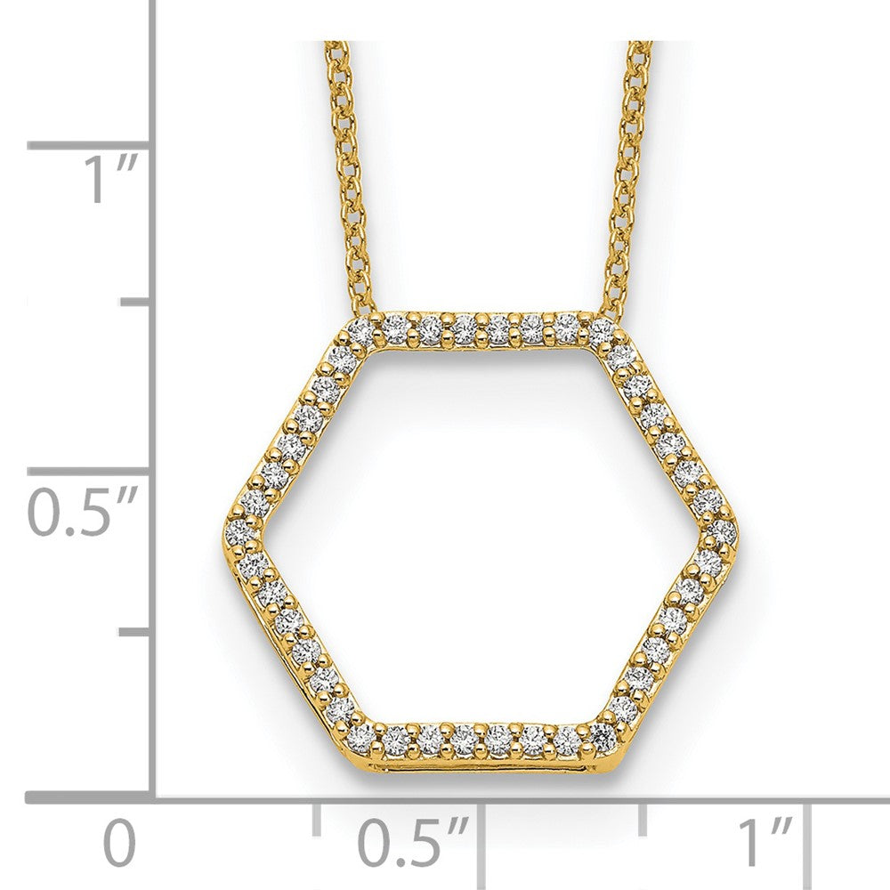 True Origin Lab Grown Diamond VS+ F+ 18 in Complete Hexagon Necklace