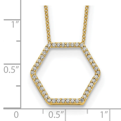 True Origin Lab Grown Diamond VS+ F+ 18 in Complete Hexagon Necklace