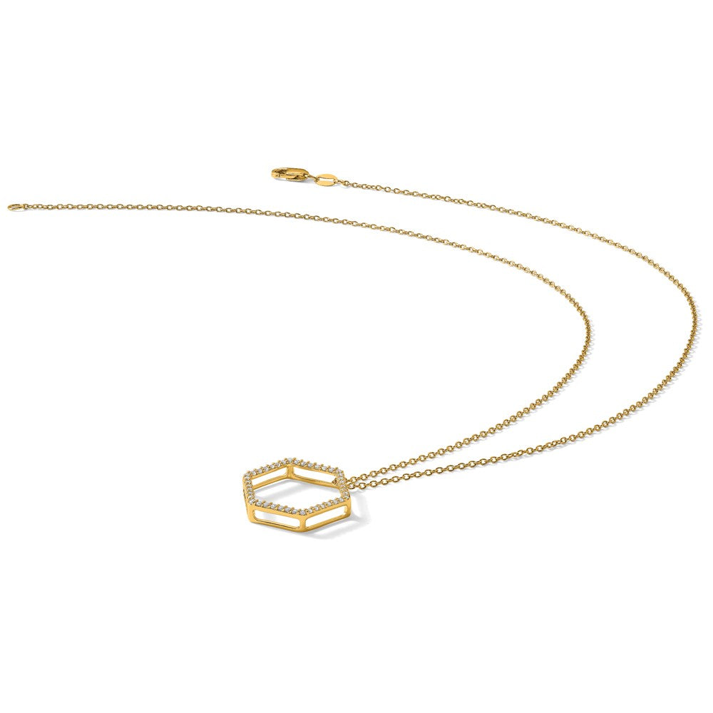 True Origin Lab Grown Diamond VS+ F+ 18 in Complete Hexagon Necklace