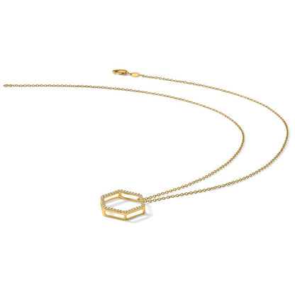 True Origin Lab Grown Diamond VS+ F+ 18 in Complete Hexagon Necklace