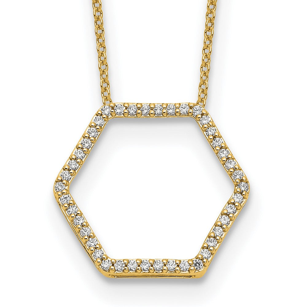True Origin Lab Grown Diamond VS+ F+ 18 in Complete Hexagon Necklace