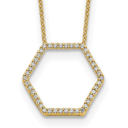 True Origin Lab Grown Diamond VS+ F+ 18 in Complete Hexagon Necklace