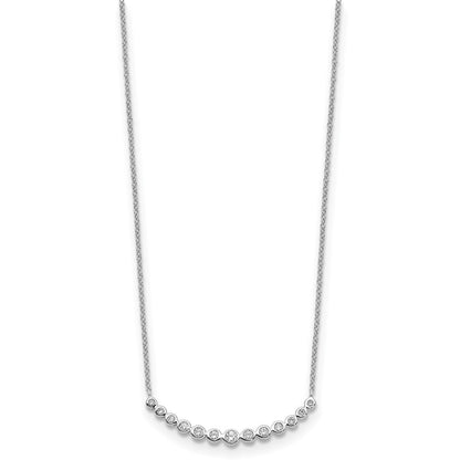 True Origin Lab Grown Diamond VS+ F+ 18 in Complete Graduated Curved Bar Necklace