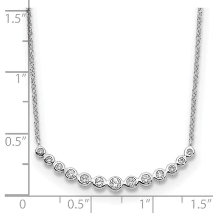 True Origin Lab Grown Diamond VS+ F+ 18 in Complete Graduated Curved Bar Necklace