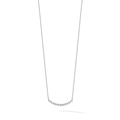 True Origin Lab Grown Diamond VS+ F+ 18 in Complete Graduated Curved Bar Necklace