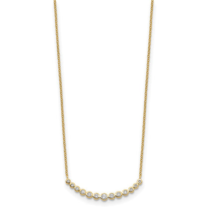 True Origin Lab Grown Diamond VS+ F+ 18 in Complete Graduated Curved Bar Necklace