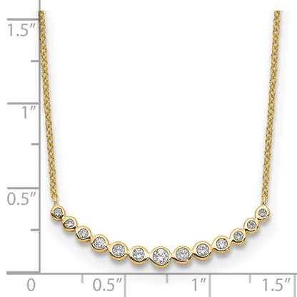 True Origin Lab Grown Diamond VS+ F+ 18 in Complete Graduated Curved Bar Necklace