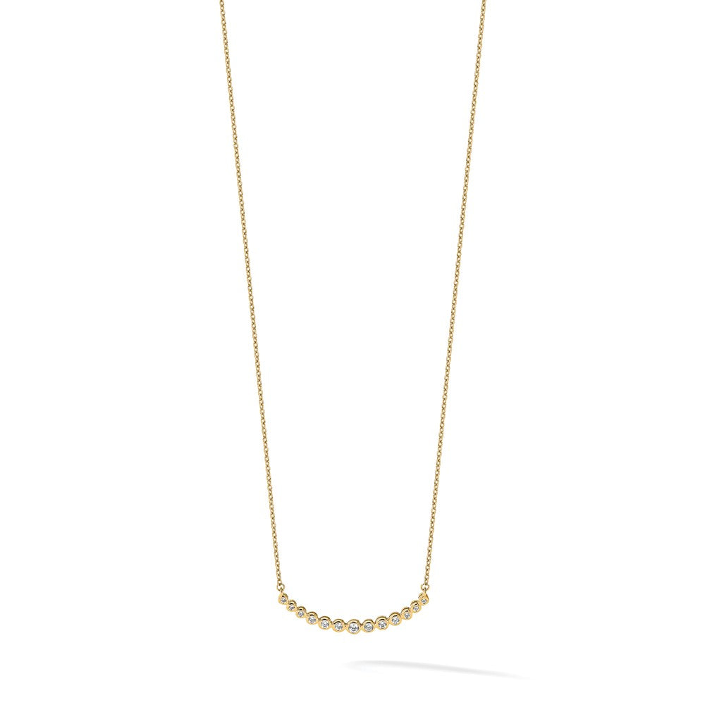 True Origin Lab Grown Diamond VS+ F+ 18 in Complete Graduated Curved Bar Necklace
