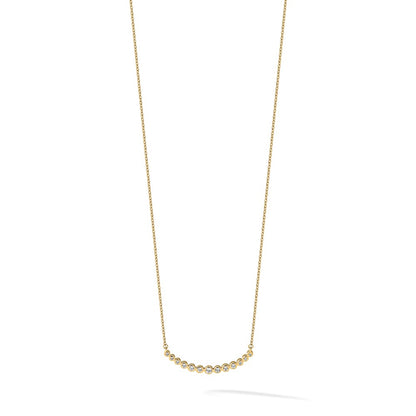 True Origin Lab Grown Diamond VS+ F+ 18 in Complete Graduated Curved Bar Necklace
