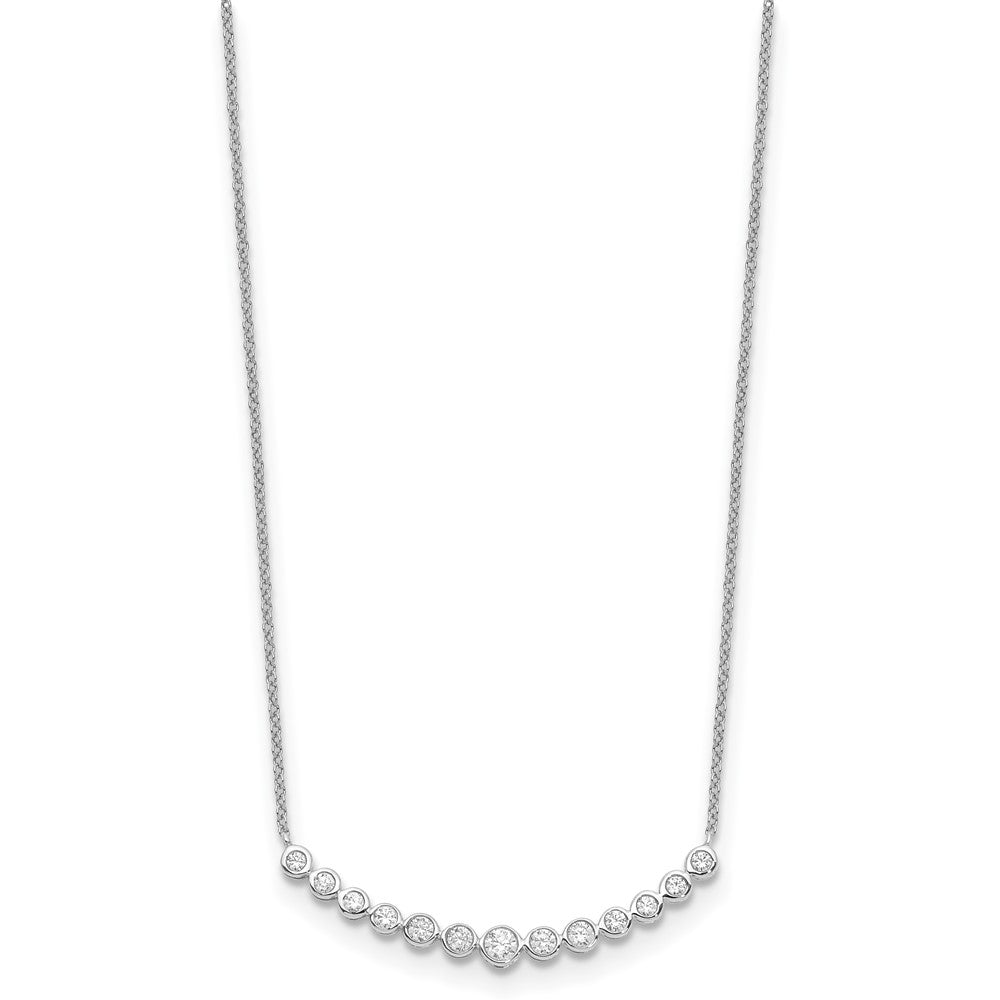 True Origin Lab Grown Diamond VS+ F+ 18 in Complete Graduated Curved Bar Necklace