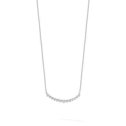 True Origin Lab Grown Diamond VS+ F+ 18 in Complete Graduated Curved Bar Necklace