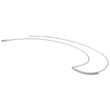 True Origin Lab Grown Diamond VS+ F+ 18 in Complete Graduated Curved Bar Necklace