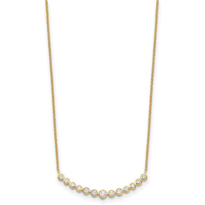 True Origin Lab Grown Diamond VS+ F+ 18 in Complete Graduated Curved Bar Necklace