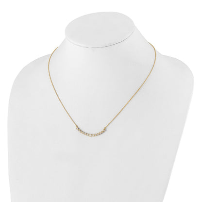 True Origin Lab Grown Diamond VS+ F+ 18 in Complete Graduated Curved Bar Necklace