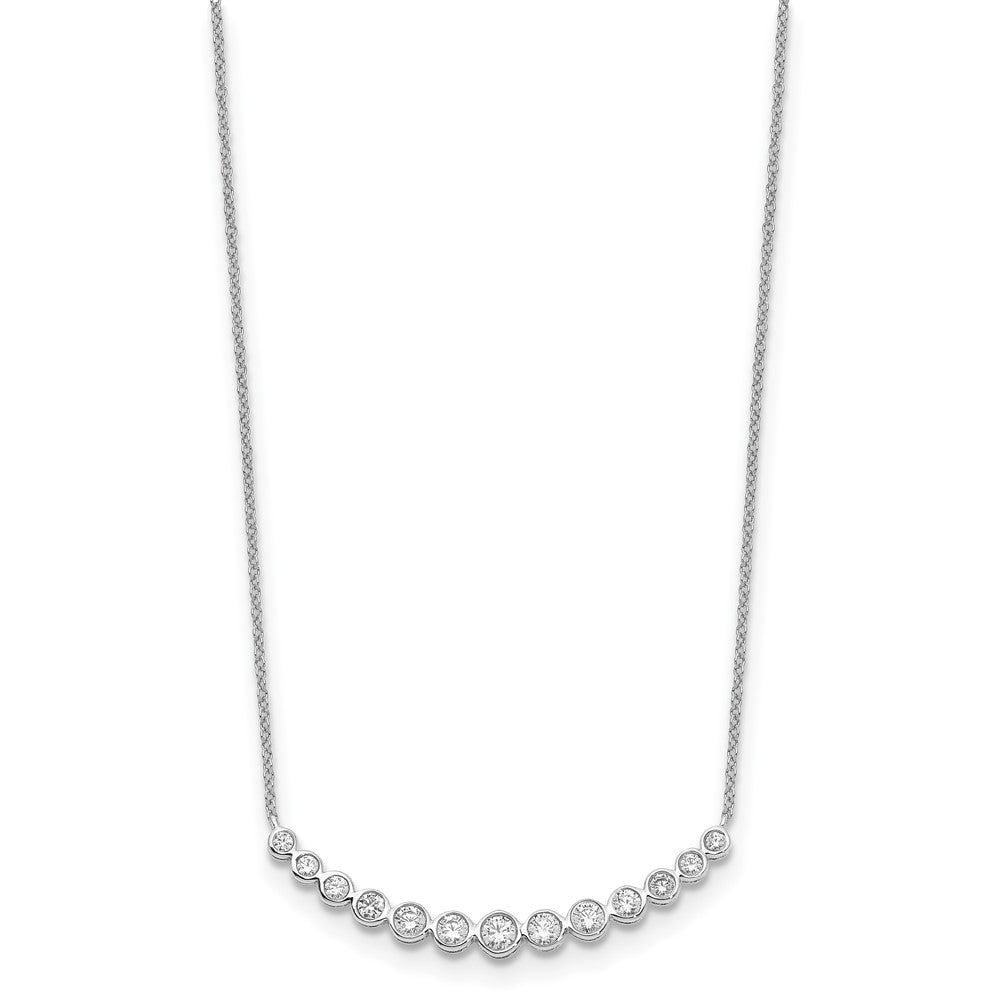 True Origin Lab Grown Diamond VS+ F+ 18 in Complete Graduated Curved Bar Necklace