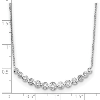 True Origin Lab Grown Diamond VS+ F+ 18 in Complete Graduated Curved Bar Necklace