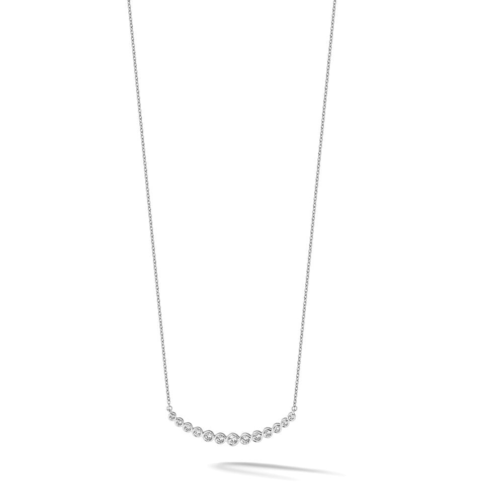 True Origin Lab Grown Diamond VS+ F+ 18 in Complete Graduated Curved Bar Necklace