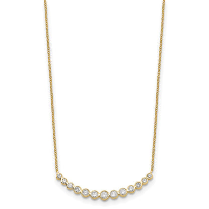 True Origin Lab Grown Diamond VS+ F+ 18 in Complete Graduated Curved Bar Necklace