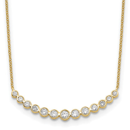 True Origin Lab Grown Diamond VS+ F+ 18 in Complete Graduated Curved Bar Necklace