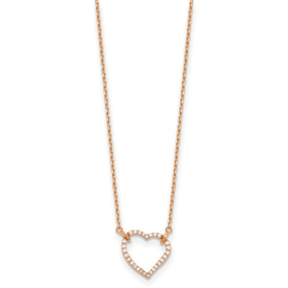 True Origin Lab Grown Diamond VS+ F+ Complete 18in Open Heart Necklace