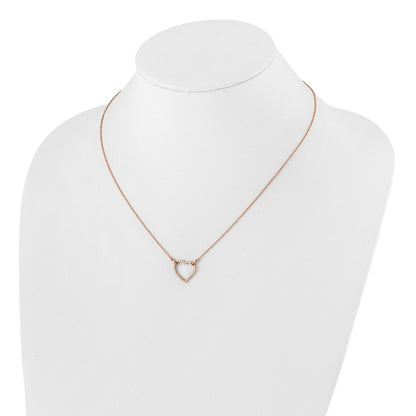 True Origin Lab Grown Diamond VS+ F+ Complete 18in Open Heart Necklace