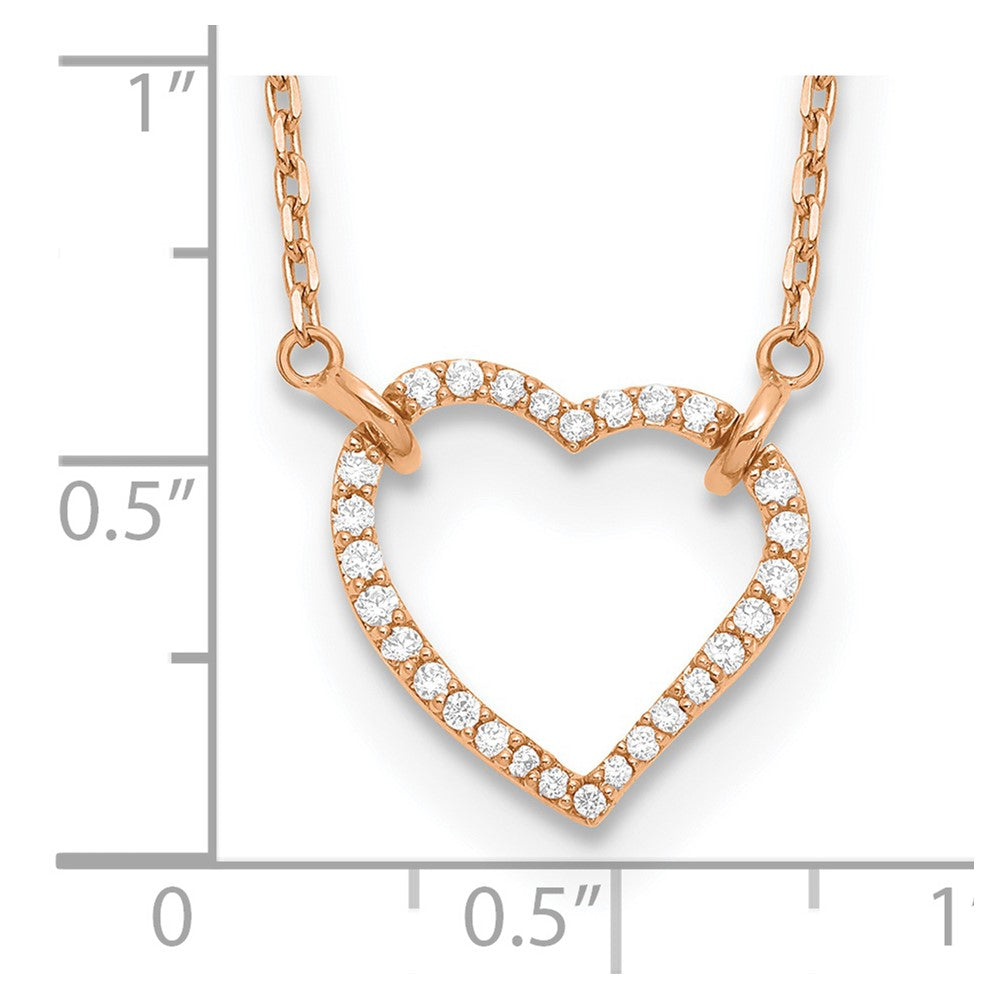 True Origin Lab Grown Diamond VS+ F+ Complete 18in Open Heart Necklace