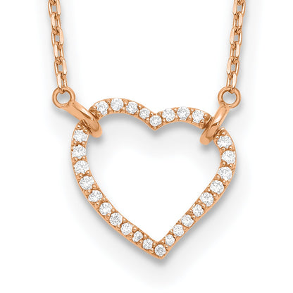 True Origin Lab Grown Diamond VS+ F+ Complete 18in Open Heart Necklace
