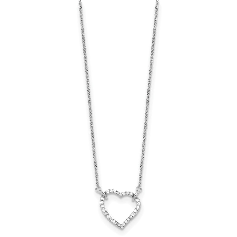 True Origin Lab Grown Diamond VS+ F+ Complete 18in Open Heart Necklace