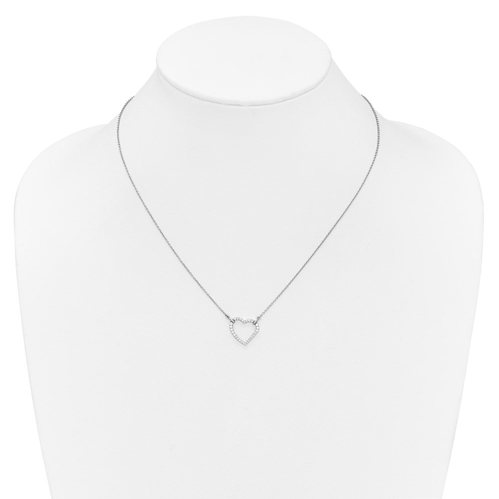 True Origin Lab Grown Diamond VS+ F+ Complete 18in Open Heart Necklace