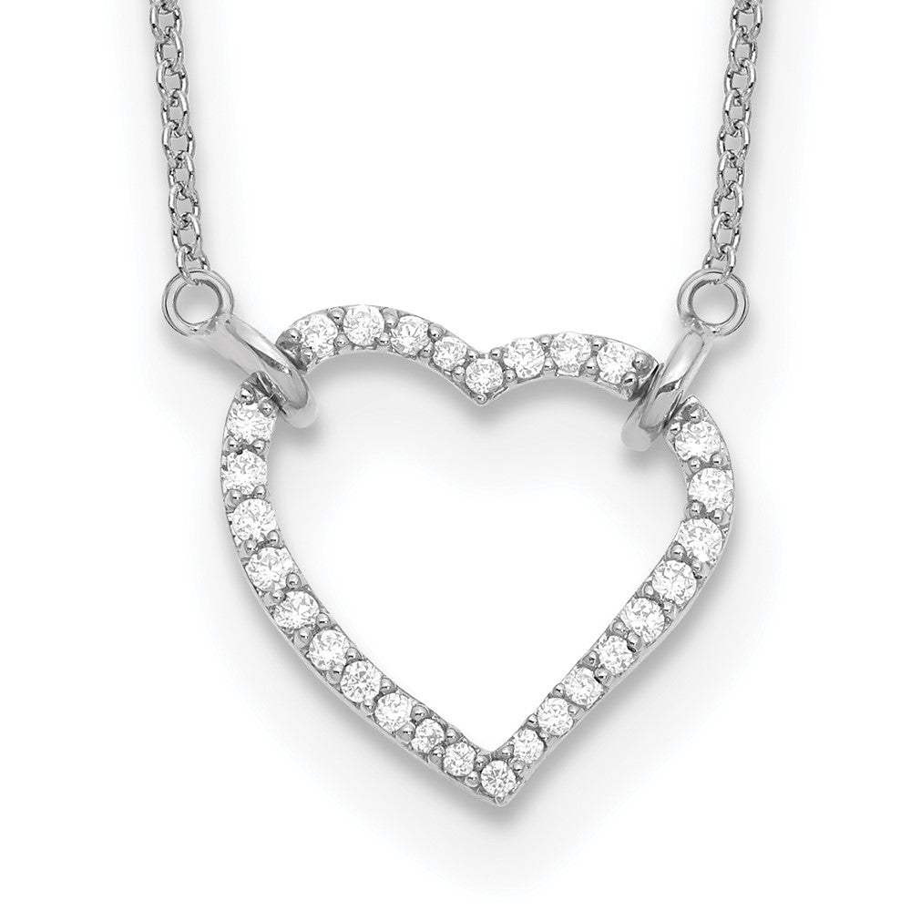 True Origin Lab Grown Diamond VS+ F+ Complete 18in Open Heart Necklace