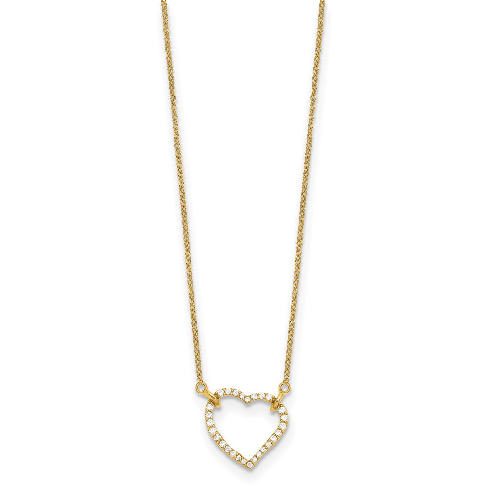 True Origin Lab Grown Diamond VS+ F+ Complete 18in Open Heart Necklace
