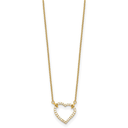 True Origin Lab Grown Diamond VS+ F+ Complete 18in Open Heart Necklace
