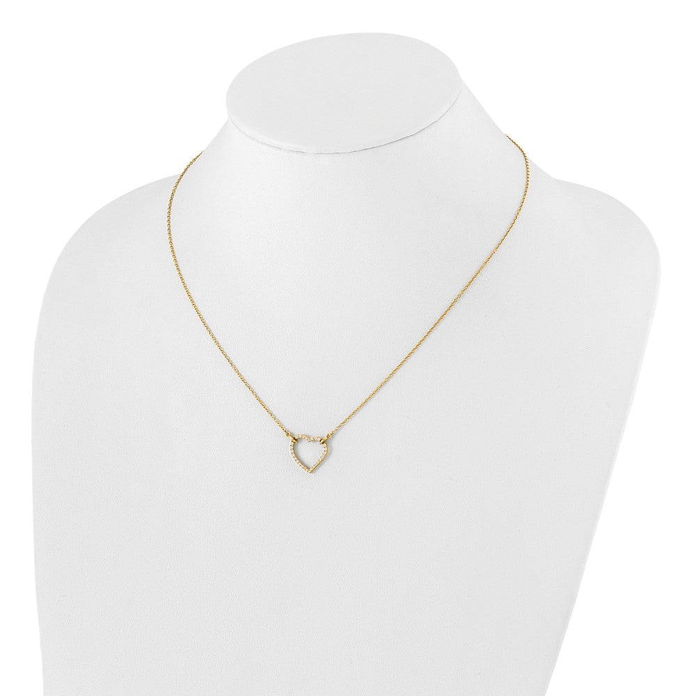 True Origin Lab Grown Diamond VS+ F+ Complete 18in Open Heart Necklace