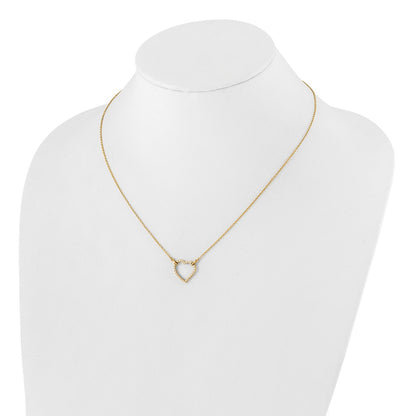 True Origin Lab Grown Diamond VS+ F+ Complete 18in Open Heart Necklace
