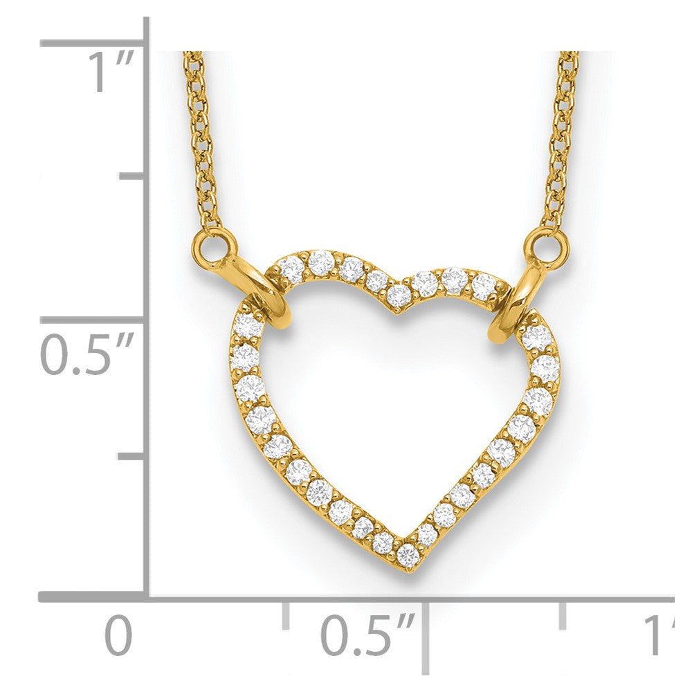 True Origin Lab Grown Diamond VS+ F+ Complete 18in Open Heart Necklace