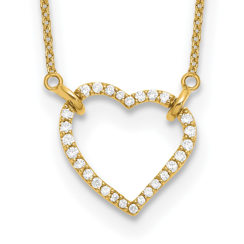 True Origin Lab Grown Diamond VS+ F+ Complete 18in Open Heart Necklace