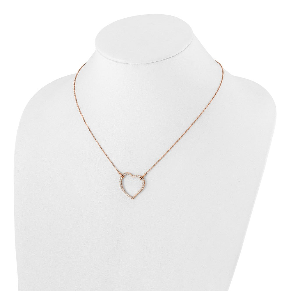 True Origin Lab Grown Diamond VS+ F+ Complete 18in Open Heart Necklace