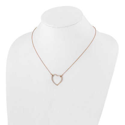 True Origin Lab Grown Diamond VS+ F+ Complete 18in Open Heart Necklace