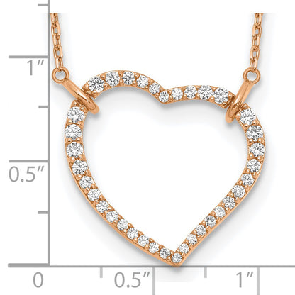 True Origin Lab Grown Diamond VS+ F+ Complete 18in Open Heart Necklace