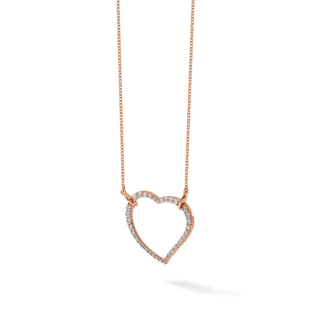 True Origin Lab Grown Diamond VS+ F+ Complete 18in Open Heart Necklace
