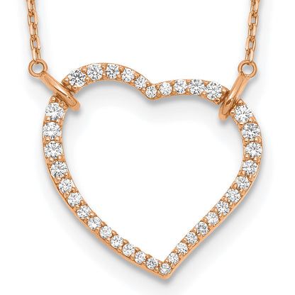 True Origin Lab Grown Diamond VS+ F+ Complete 18in Open Heart Necklace